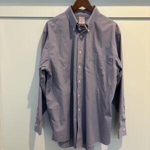 Brooks Brothers Shirt Mens‎ 17-4/5 Blue Non-Iron Regular Fit 346 Button-Down